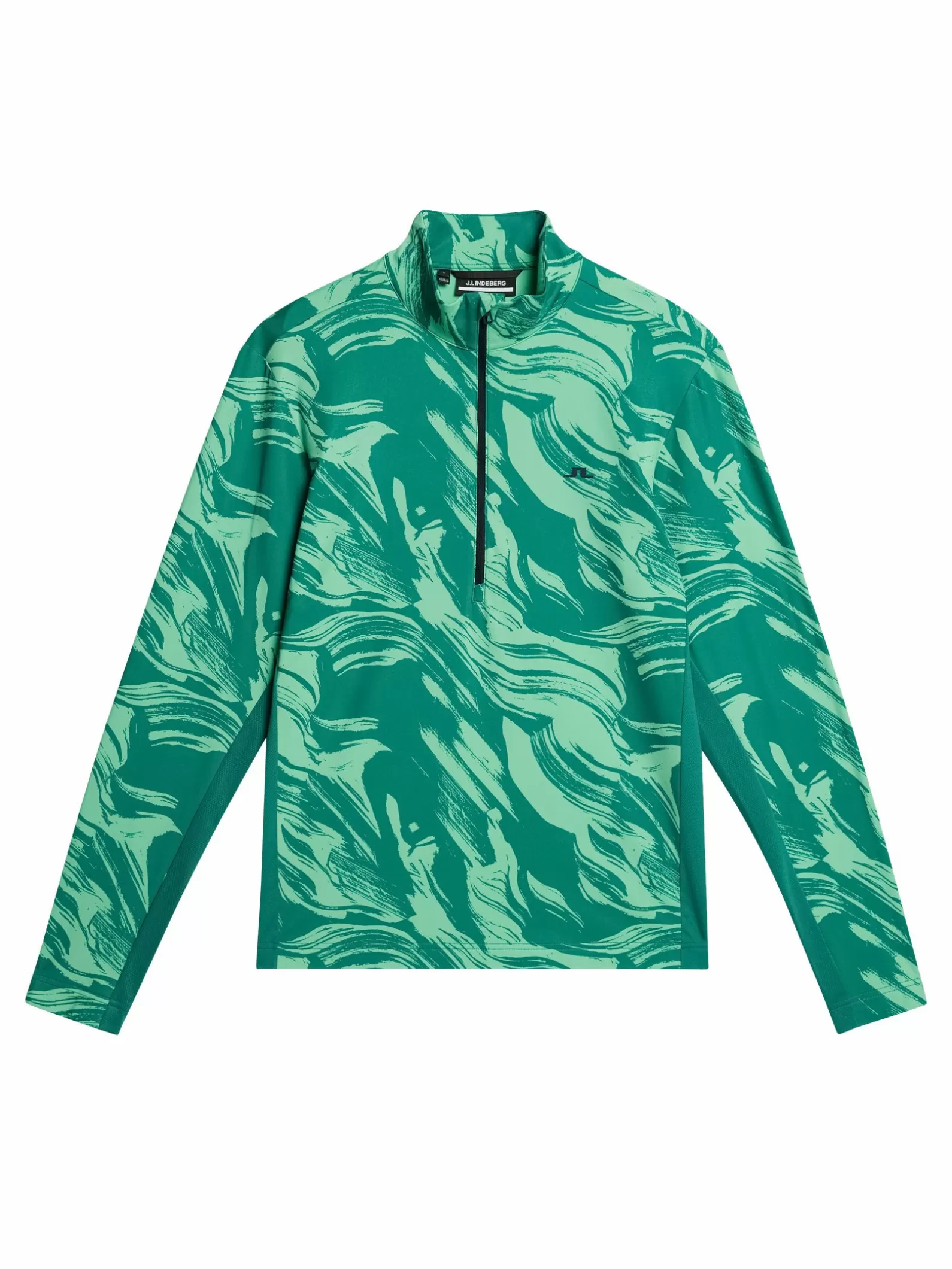 J.Lindeberg Luke Print Half Zip Mid Layer Green Valley*MÄN Bas- och mellanlager