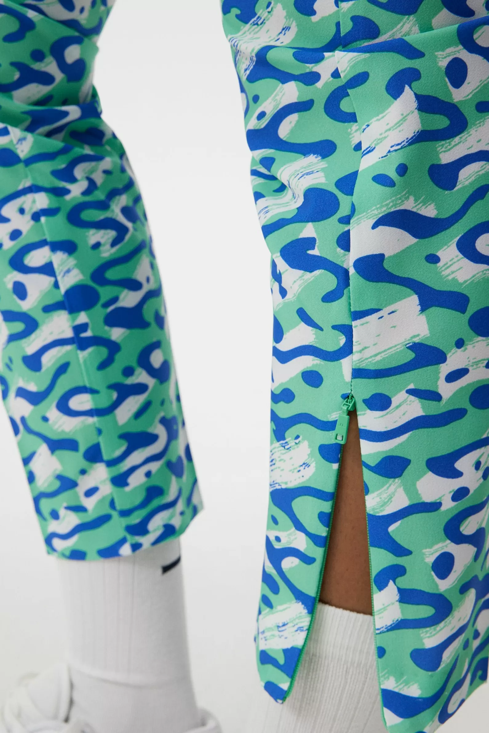 J.Lindeberg Pia Print Pant Caldera Jade Cream*KVINNOR Byxor